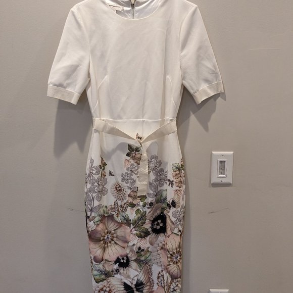 Ted Baker Dresses & Skirts - Ted Baker Layli Garden Gem Sheath Floral Butterfly Midi Dress Sz 3 US 8/10